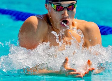 Fabio Berendes bei JEM im slowakischen Samorin: Kein Finale, kein Semifinale aber Zeiten, die in der Zukunft Großes von dem 18-jährigen Emsbürener Brustschwimmer erwarten lassen.